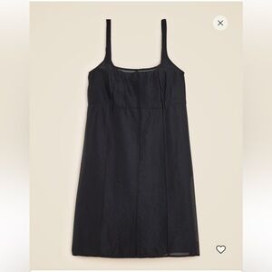 NWT J Crew Collection Sheer Organza Slip Dress in Black, 16